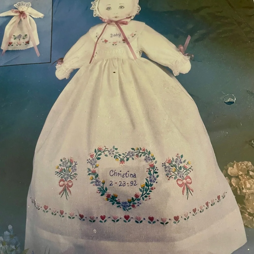 1992 BUCILLA KEEPSAKE PILLOWCASE DOLL KIT W/ GUARDIAN ANGEL 17